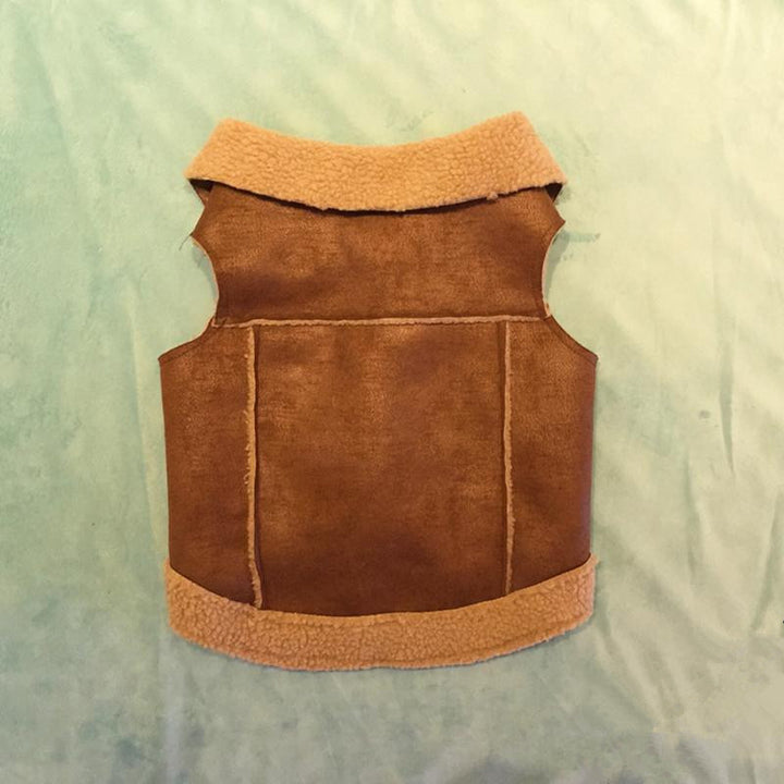 Suede Cashmere Vest for Fashionable Dog
