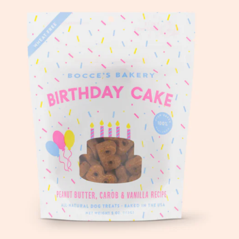 Bocce's Bakery Birthday Cake Biscuits 5oz