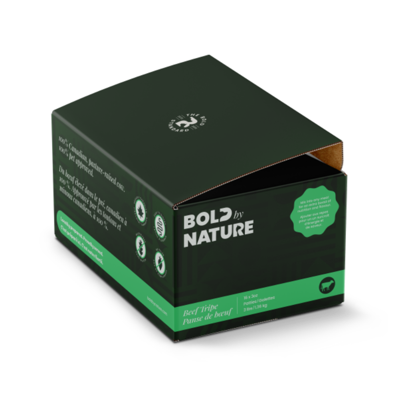 Bold by Nature Beef Tripe 3lbs - 3oz Patties