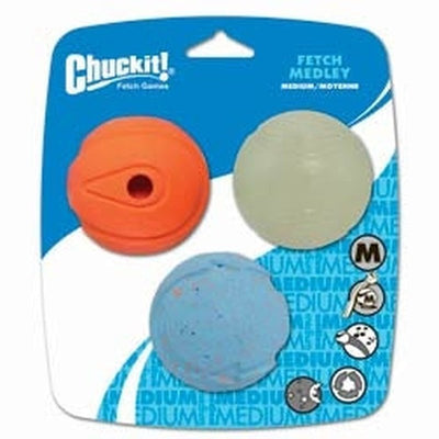 Chuckit Fetch Medley Ball Set of 3 - 2.5