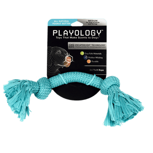 Playology Dri-Tech Rope Blue Peanut Butter Scented Toy
