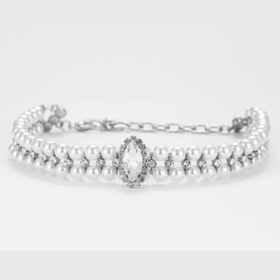 Diamond & Pearl Necklace Collar