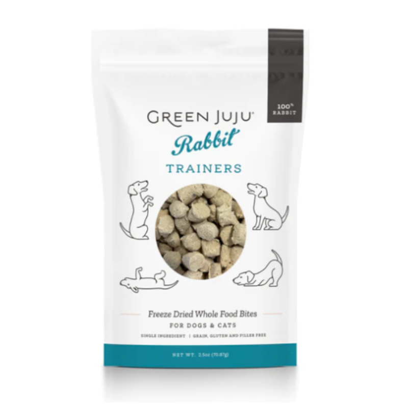 Green Juju Rabbit Trainers 2.5oz Edmonton | Crunchy Dog Treat