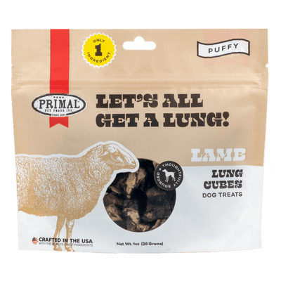 Primal Dog Treats Let's All Get A Lung Lamb 1oz