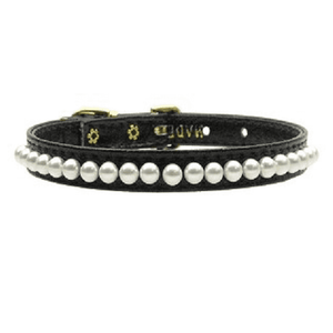 Mirage Pet 3/8" Pearl Collar for Small dogs - Black