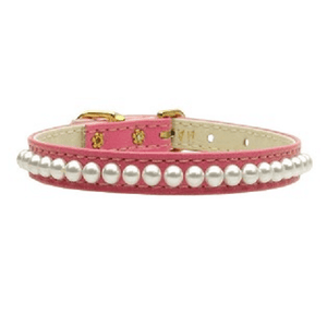Mirage Pet 3/8" Pearl Collar for Small Dogs - Pink