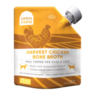 Open Farm Dog/Cat Bone Broth Topper Homestead Chicken 12oz or 32oz