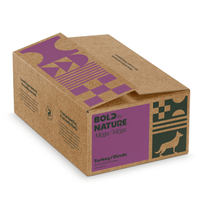 Bold by Nature Dog Mega Raw Turkey Patties 24 lb