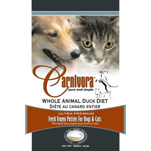 Carnivora Duck Diet Patties - 4LB or 25LB 8oz Patties