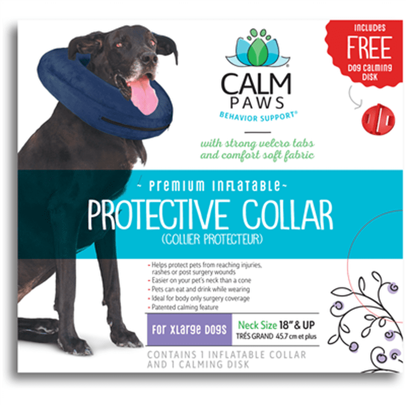 Calm Paws Calming Inflatable Collar Poochie Moochie Pet Store