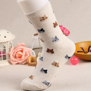 Women's Tall Socks with Cats - various colors