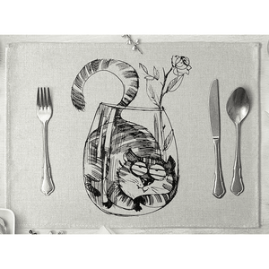 Placemat Cat in Vase - 40 x 30cm