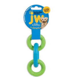 JW Puppy Invincible Rubber Chains - blue/green