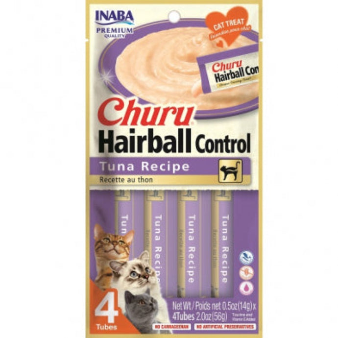 Churu Puree Hairball Control Tuna 4pk