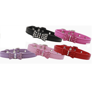 Mirage Pet 3/8" Crystal Collar for Small Dogs