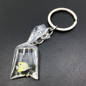 Fish in a Bag Resin Keychain