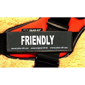 Julius K-9 "Friendly" Large / Small Harness Labels