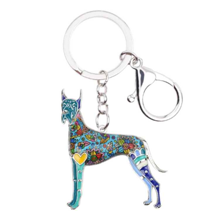 Mosaic Dog Keychains