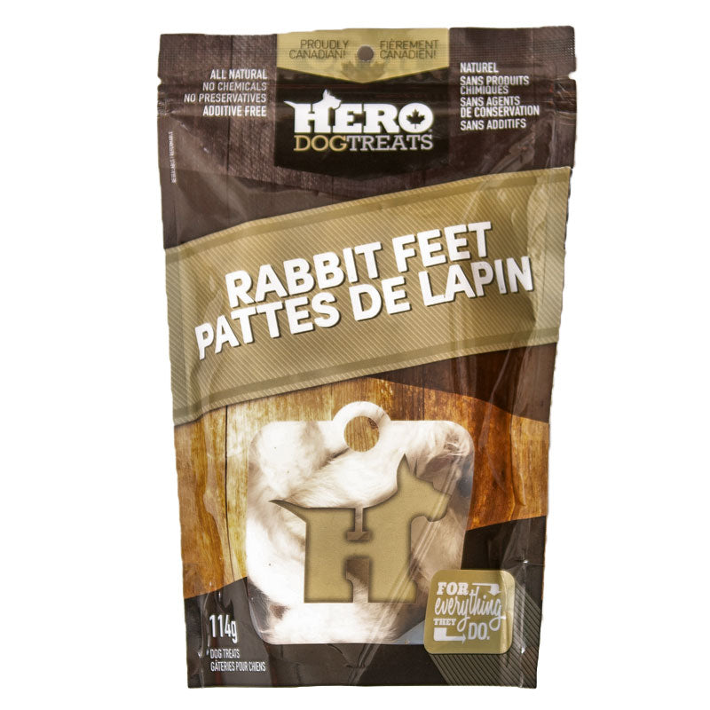 Hero DogTreats Rabbit Feet 114g