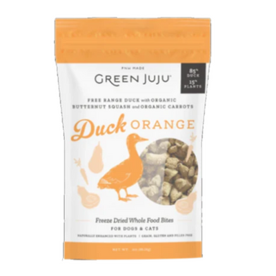 Green Juju Duck Orange Freeze Dried Whole Food Bites 3oz