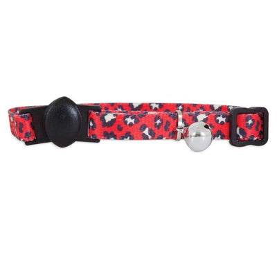 Aspen Breakaway Cat Collar Leopard/Red