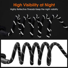 Reflective Rope Leash with Padded Handle Black