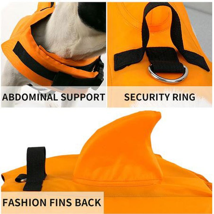 Dog Water Life Vest- Shark Fin