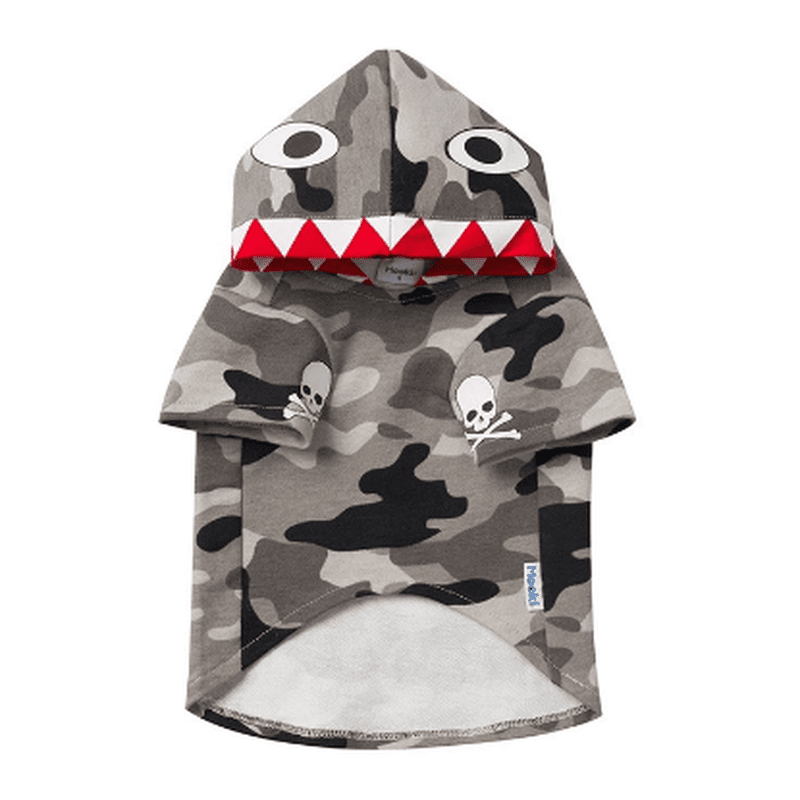 Designer Grey Camo Shark Hoodie