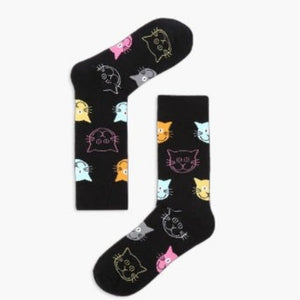 Women's Tall Socks with Cats - various colors