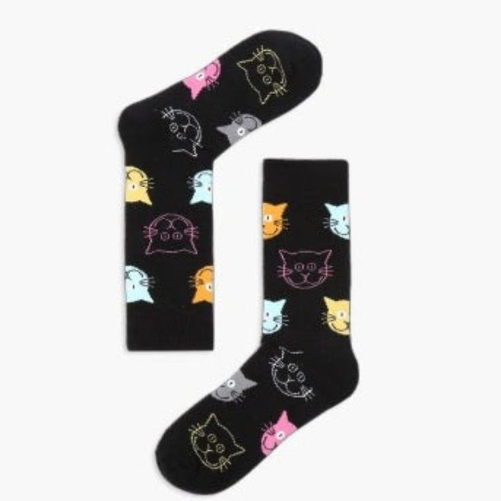 Women's Tall Socks with Cats - various colors