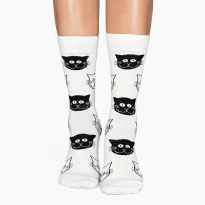 Women's Tall Socks with Cats - various colors