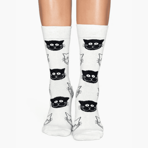 Women's Tall Socks with Cats - various colors