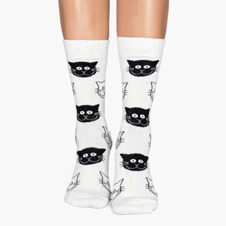 Women's Tall Socks with Cats - various colors